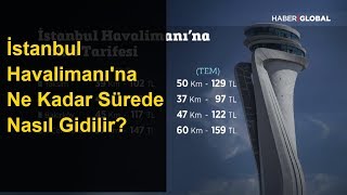 İstanbul Havalimanına Hangi Araçlarla Nereden Nasıl Gidilir ve Ne Kadar Sürede Varılır [upl. by Tymon981]