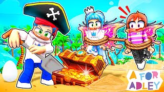 A For Adley PiRATE iSLAND Neon Rainbow Party Finding ALL SECRET Fairy Eggs Part 2 [upl. by Elokkin]