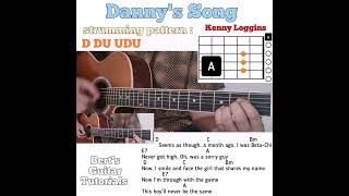 Dannys Song  Kenny Loggins guitar chords amp lyrics w strumming tutorial [upl. by Oribelle]