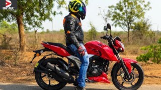 Apache RTR 160 4V ABS Review Top Speed Braking Test MotoVlog BikesDinos [upl. by Rehpotsirhk]