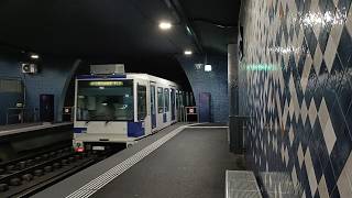 Le métro de Lausanne Toutes les lignes [upl. by Tiertza]