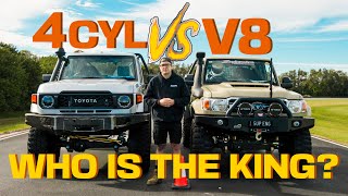 Superior Engineering V8 vs 4cylinder 79 Series Toyota Landcruiser HeadToHead Drag Race [upl. by Llirred823]