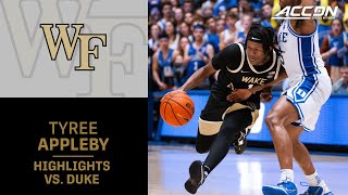 Wake Forests Tyree Appleby Goes Off For 27 Points in Cameron Indoor [upl. by Engamrahc]