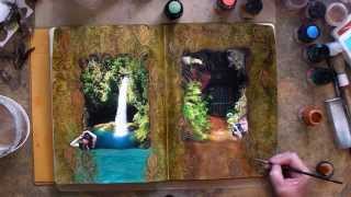 Art Journaling Tutorial Tim HoltzViva DecorRanger Products [upl. by Jessee902]