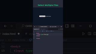 Select Multiple Files In HTML shorts [upl. by Ty383]