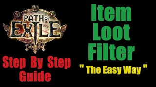 Item Loot Filter  How To Download and Install EASY  Path of Exile Poe Affliction 323 English [upl. by Doy]