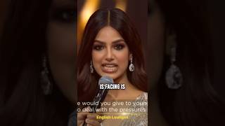 Harnaaz Sandhu’s Winning Answer at Miss Universe 2021 [upl. by Nylirek]