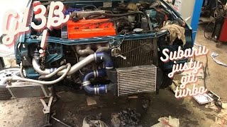 Subaru Justy awd gti turbo rebuild 1 start [upl. by Leva]