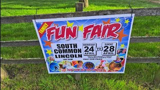 Lincoln South Common Fun Fair build up  April 2024 [upl. by Adnocahs]