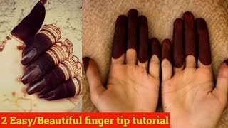 2 WavyBasic finger tip mehndi design tutorialBeautiful finger tip mehndi designFinger tip mehndi [upl. by Yrrap204]