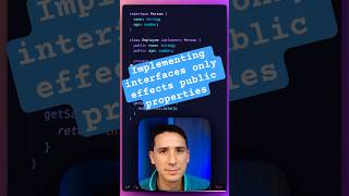 Implementing Interfaces ONLY for public properties in TypeScript typescript typescripttutorial [upl. by Eolcin781]