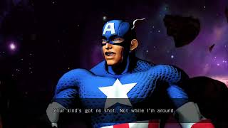 ULTIMATE MARVEL VS CAPCOM 3  Captain America Defeated Galactus [upl. by Sheline627]