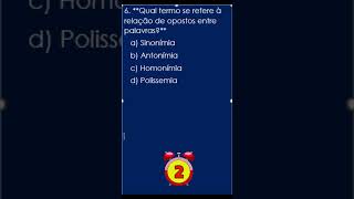Questão de língua portuguesa para concursos públicos sinônimo antônimo ‐ [upl. by Aihsi]