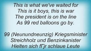 Blondie  99 Red Balloons Lyrics [upl. by Bisset]