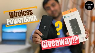 Wireless PowerBank Unboxing  Overview amp Giveaway 🔥  Syska  5  10000 mAh  Is Wireless better 🔥 [upl. by Lindley]