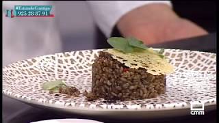 Menú de arroz negro bacalao con base de patata y torrijas caseras  Estando Contigo  CMM [upl. by Ellehcar]