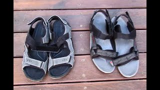 New Karrimor Amazon Mens sandals VS one year old ECCO Mens All Terrain Lite Outdoor fitness shoes [upl. by Gardel]