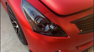 MY INFINITI G37 GETS NEW BLACK HOUSING HEADLIGHTS [upl. by Ishmul]