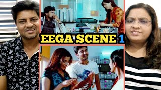 EEGA OPENING SCENE REACTION  Eega movie scene 1  Kiccha Sudeepa Nani Samantha RAJAMOULI  eega [upl. by Ellecram]