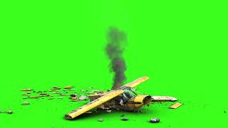 Plane Crash Green Screen Footage Copyright Free fxgreenscreen planecrash [upl. by Seek]