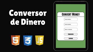 Convertidor de dinero en HTML CSS JS [upl. by Eibbob141]