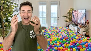 Turning Our House Into a Giant Ball Pit SURPRISE [upl. by Elockcin]