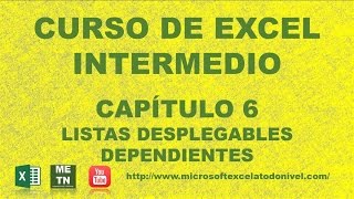 Curso de Excel Intermedio Capitulo 6  Listas desplegables dependientes [upl. by Volkan]