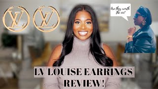 LOUIS VUITTON LOUISE HOOP EARRINGS REVIEW WEAR amp TEAR  POCKETSANDBOWS [upl. by Benedicta530]