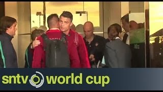 Portuguese squad arrived home following World Cup exit  Brazil World Cup 2014 [upl. by Nnairb703]