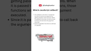 What is JavaScript callback  javascript javascriptinterview javascriptquestions [upl. by Cullan]