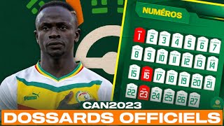 Les numéros officiels des joueurs 🇸🇳 sénégalais pour la CAN 2023 🏆 [upl. by Skippie]