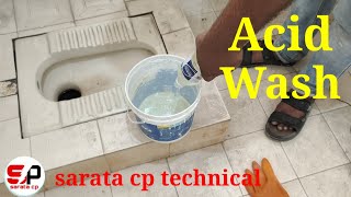 Bathroom Acid Cleaning  How to clean bathroom tiles  Washing Acid [upl. by Latton796]