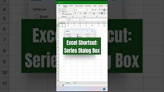 Quickly Open the Series Dialog Box in Excel  Keyboard Shortcut [upl. by Nnyl396]