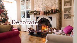 Kittens amp Christmas tree Decorate for Christmas in a Cottage Style Decor 🎄🐱 [upl. by Violeta]