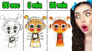 DRAWING OOFED SPRUNKI in 30 SEC 3 MIN 30 MIN Incredibox Sprunki Mix PHASE 1 vs PHASE 6 [upl. by Haon]