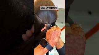 Hack to hide rubber band in hairstyle hairstyle hairhack [upl. by Toulon]