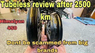 Himalyan450tubeless conversion2500 km review… [upl. by Laniger90]