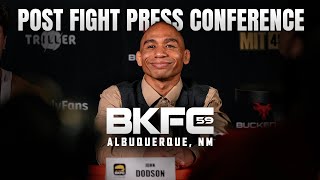 BKFC 59 Dodson vs Aguero Post Event Press Conference [upl. by Sedecram]