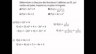 Correction de lexercice fonction paire ou impaire [upl. by Trotta586]