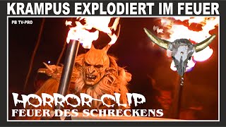 Perchtenlauf Graz extrem  Krampus explodiert im Feuer [upl. by Nairadal]