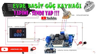 Adaptörden Ayarlı Güç Kaynağı Yapımı  Voltage Regulated Power Supply Make [upl. by Mclyman]