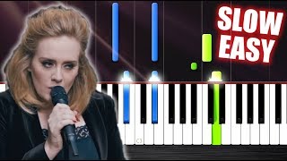 Adele  When We Were Young  SLOW EASY Piano Tutorial by PlutaX [upl. by Aylsworth698]