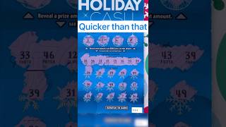 Fastest Win Ever 1000000 Holiday Cash newyorklottery scratchofftickets profit shorts fun [upl. by Ecnarual]