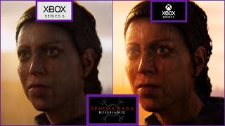 Senuas Saga Hellblade II XBOX SERIES S VS XBOX SERIES X Graphics Comparison  Comparativa Grafica [upl. by Ludly165]