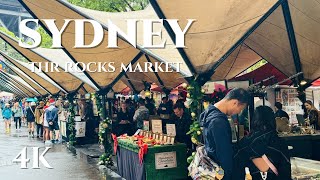 4K WALK Sydney the rocks market at Christmas Eve 2023 [upl. by Oidacra]