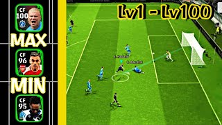 Best CF  Lv1  Lv100  in efootball  Test  Finishing  kicking power  👑 [upl. by Pudendas]