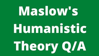 pdl Maslows humanistic theoryDegree semester 3 English [upl. by Agnimod]