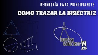 COMO TRAZAR UNA BISECTRIZ  USO DEL COMPÁS BISECTRIZ DE UN ÁNGULO OBTUSO [upl. by Siuqram]