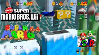 HD TAS quotRoad to Peachquot  24quot1 25D NSMBW in SM64 Hack [upl. by Immak]