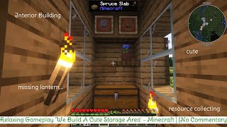 Relaxing Gameplay We Build A Cute Storage Area  Minecraft  No Commentary [upl. by Yelena213]